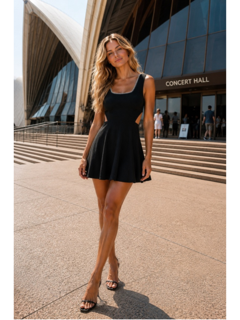 Avec‎ Les Filles Tweed Cutout Mini Dress Quiet Luxury Scandi Parisian M Event